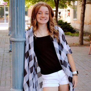 Lightweight Buffalo Print Kimono